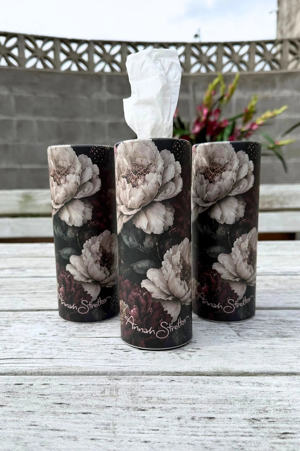 Berries on Snow Tissue box Tube x 1  Annah Stretton