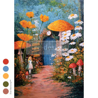 A Choice of Directions A3 Fiber Decoupage Paper alice wonderland