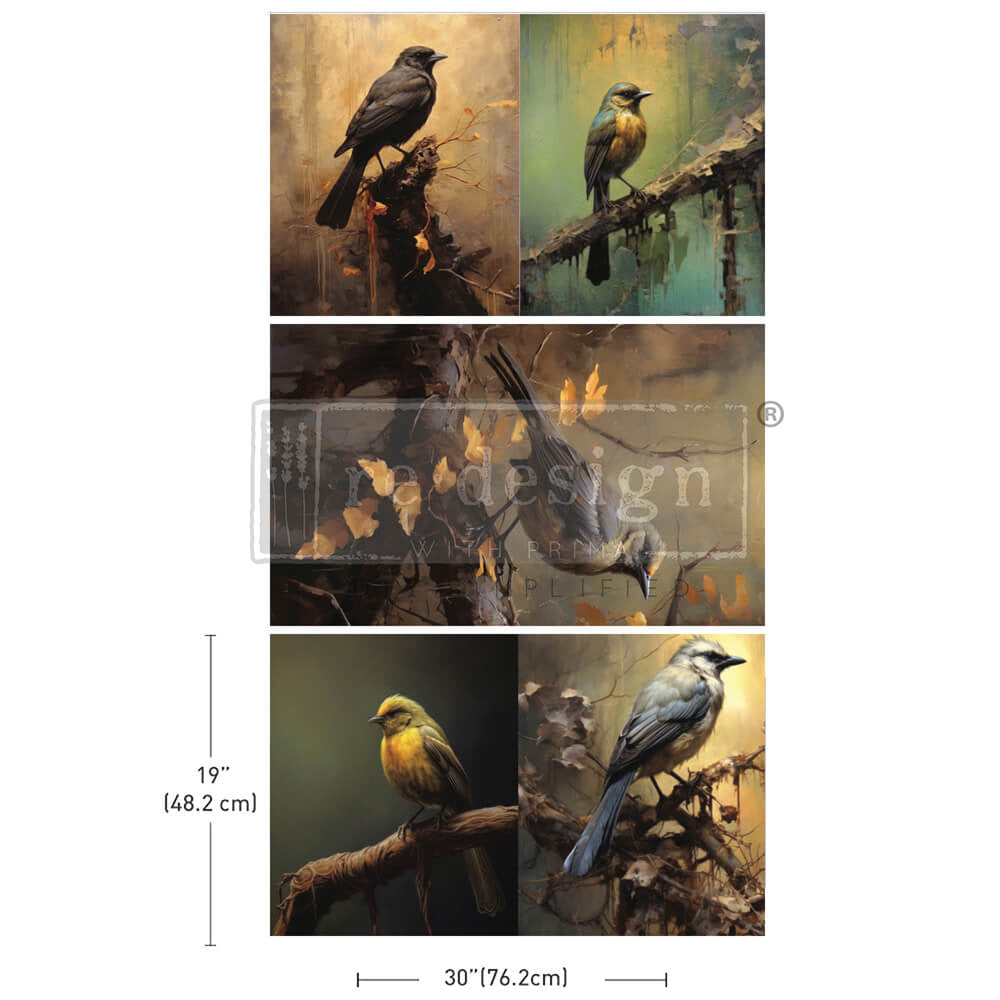 Avian Dreamscape Mulberry Tissue Paper 3 sheets