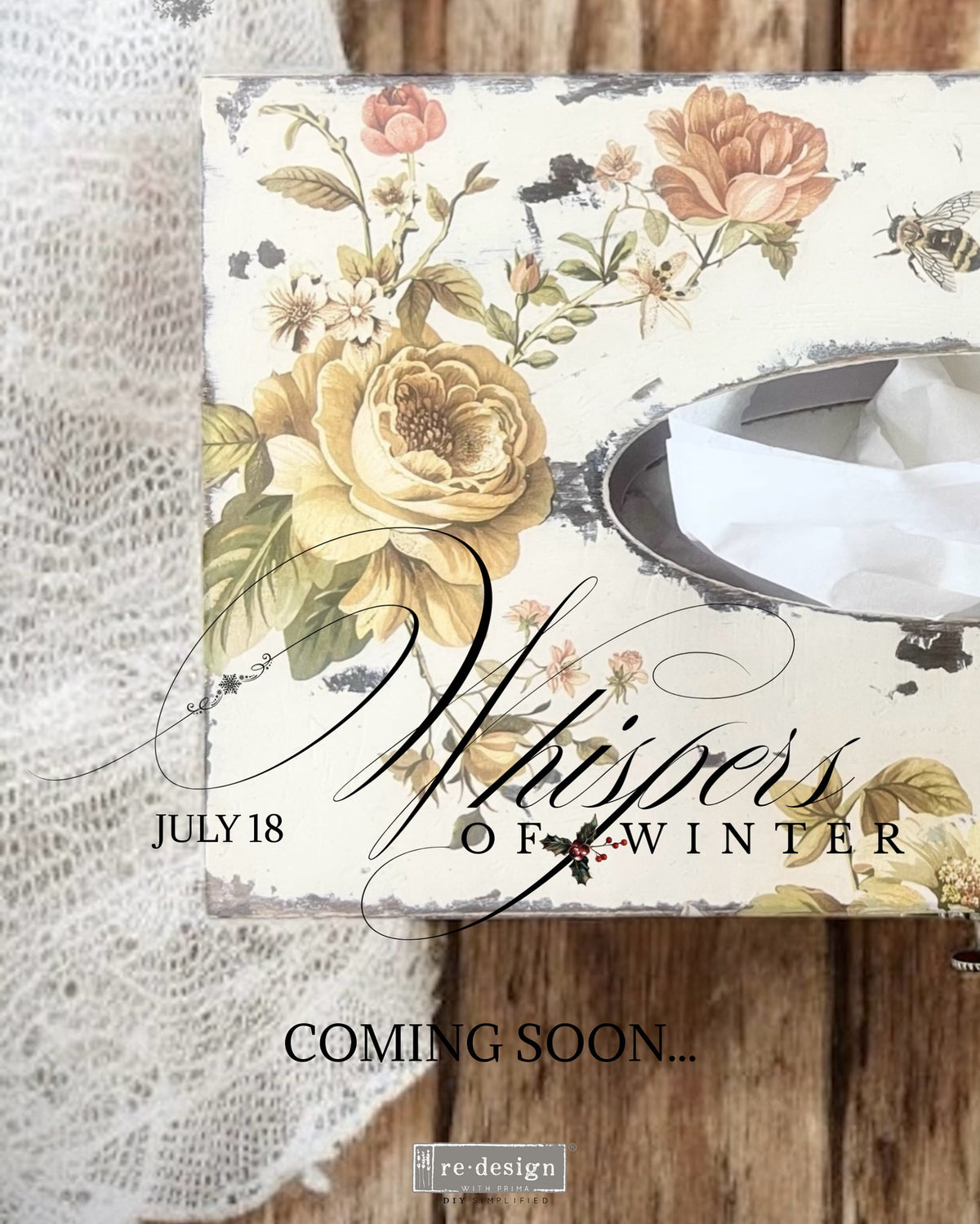Redesign with Prima transfer middy Belle Epoque Blooms