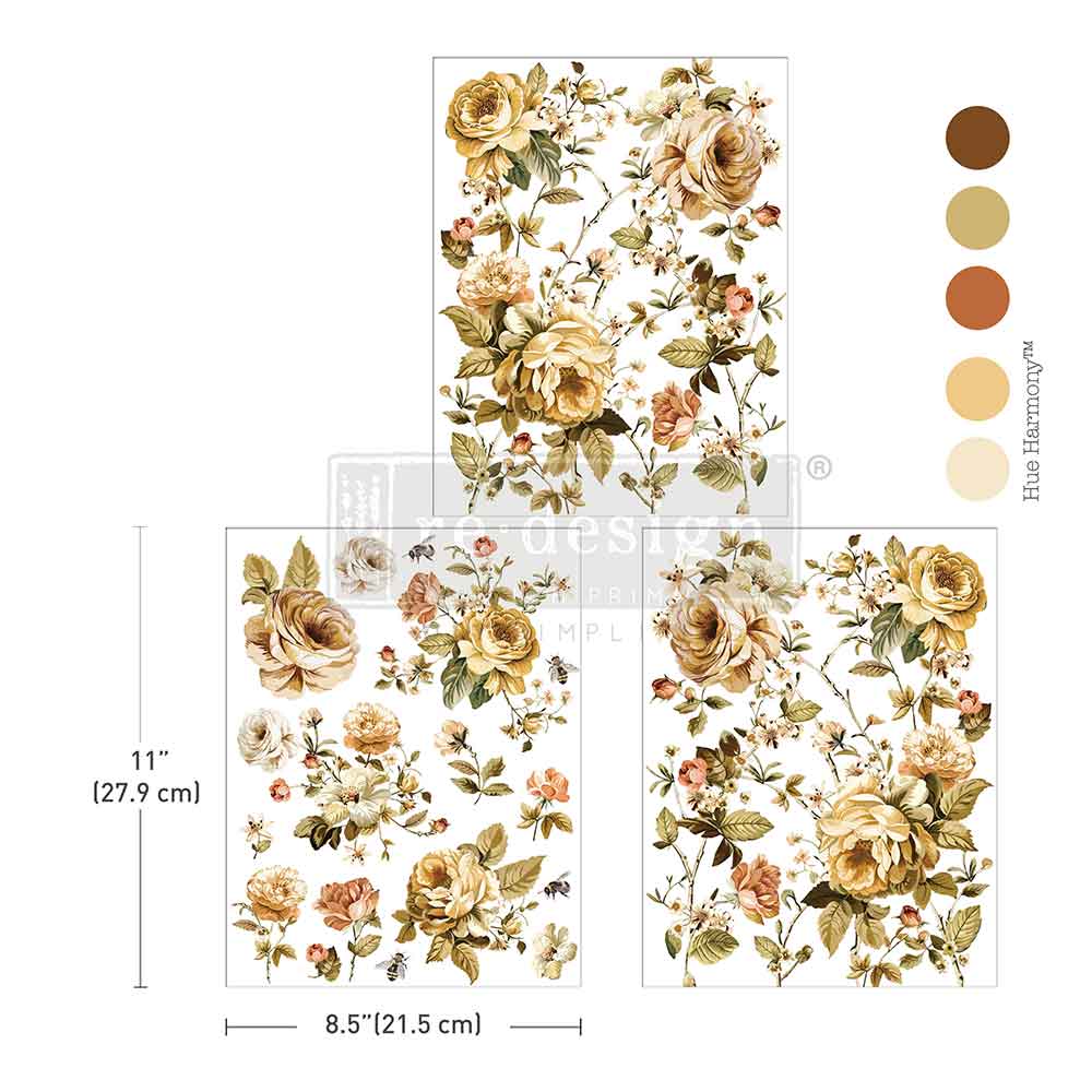 Redesign with Prima transfer middy Belle Epoque Blooms