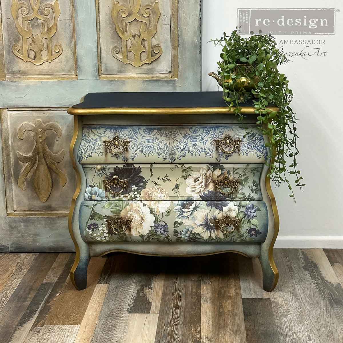 Redesign with Prima transfer maxi Cerulean Blooms