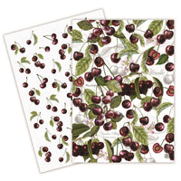 Tea towel Dark Cherry pink spots Michel design works
