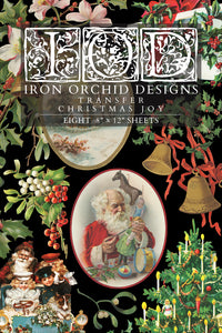 Christmas Joy IOD Transfer 8 sheets