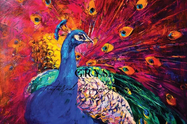 Bright Peacock Paper for Decoupage A3