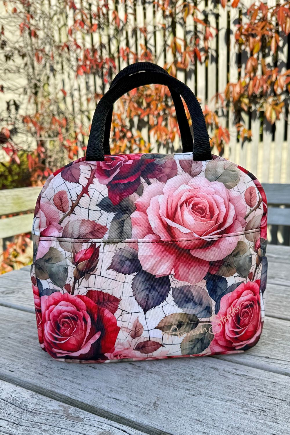 Heart Rose Insulated Travel Bag  Annah Stretton