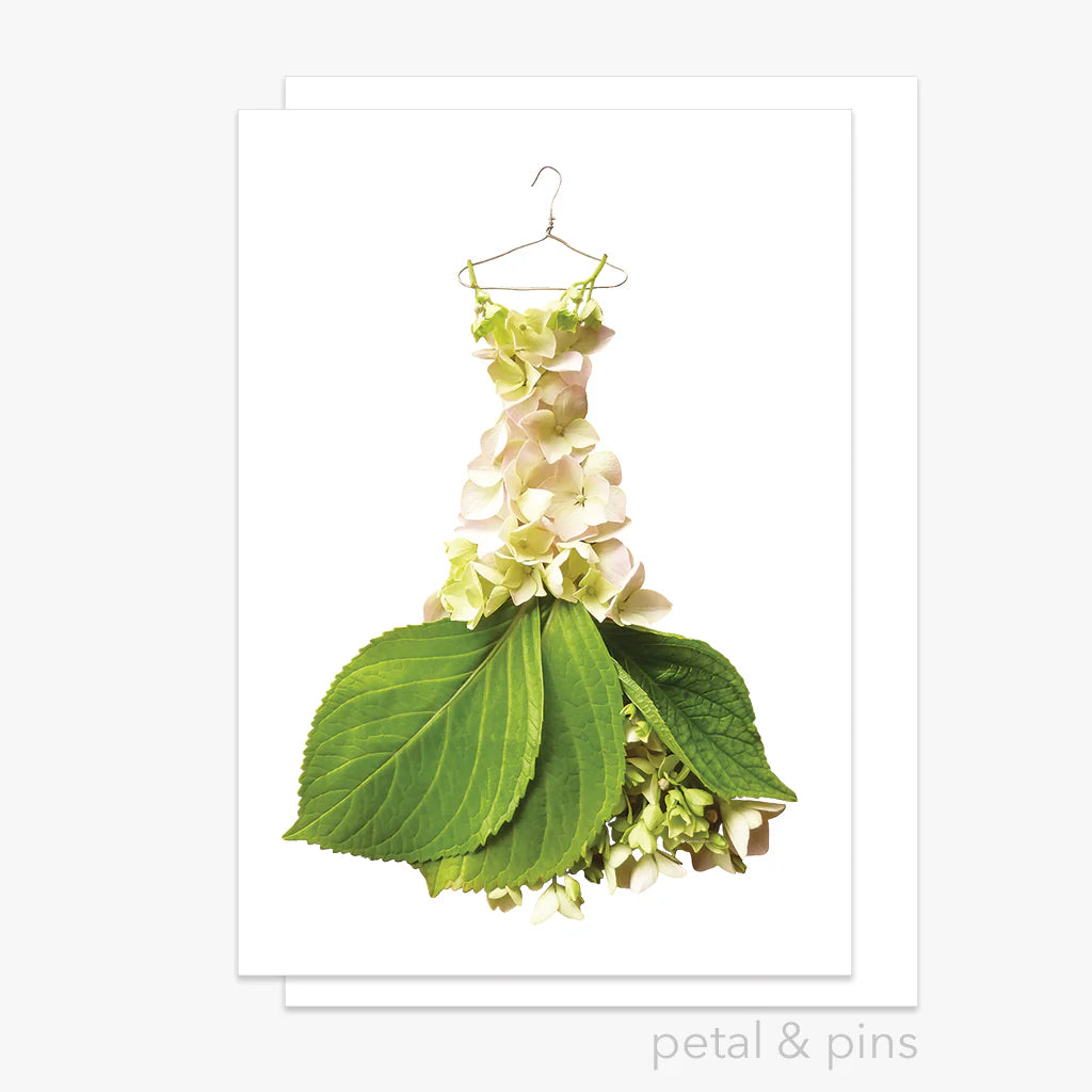 Greeting Card Cream Hydrangea Gown