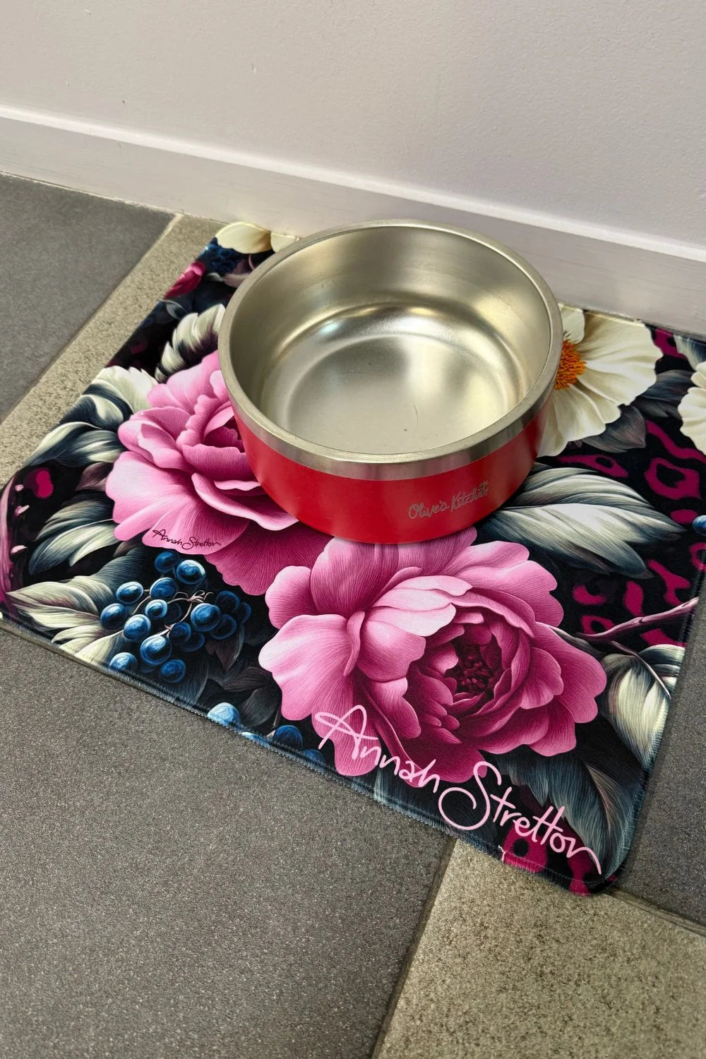 Jungle Mulberry Computer Desk Mat small Annah Stretton
