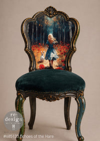 Echoes of the Hare A2 Fiber Decoupage Paper 1 sheet alice wonderland
