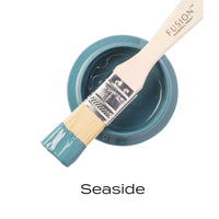 Fusion Mineral Paint in Seaside with a paintbrush