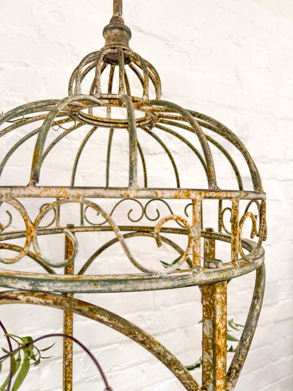 XL Metal Garden Obelisk Bell Cage 