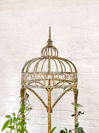 XL Metal Garden Obelisk Bell Cage 