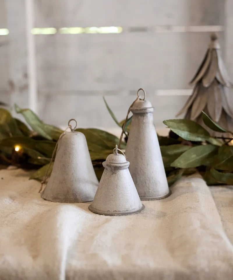 French Country Ash Grey Hanging Bell 3 sizes