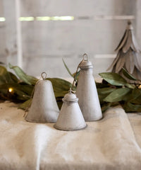French Country Ash Grey Hanging Bell 3 sizes