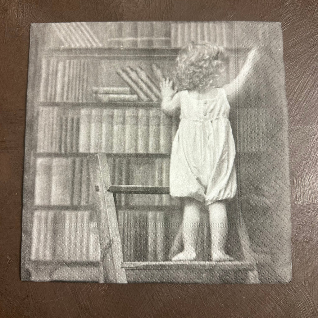 Library Child Napkin for Decoupage