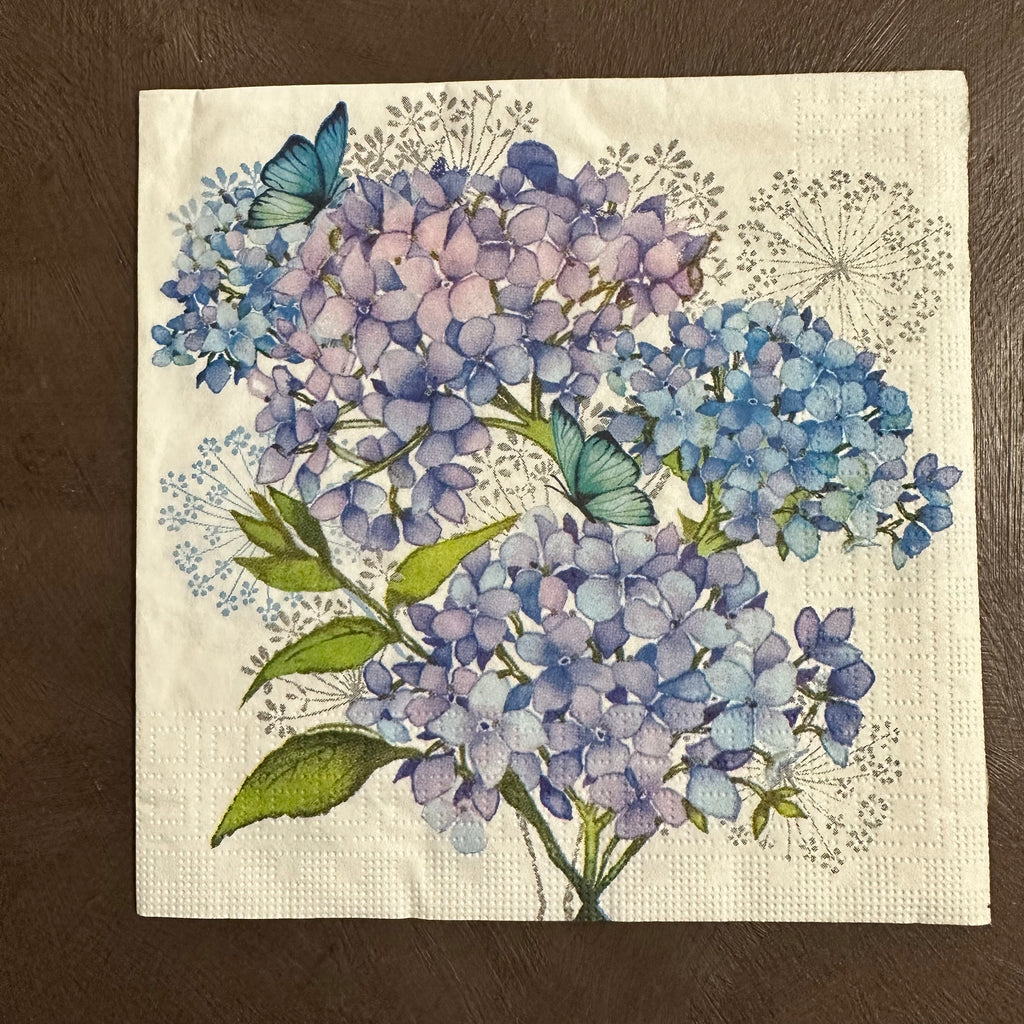 Hydrangea Provencale Napkin for Decoupage