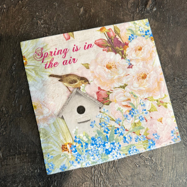 Spring is in the Air Napkin for Decoupage