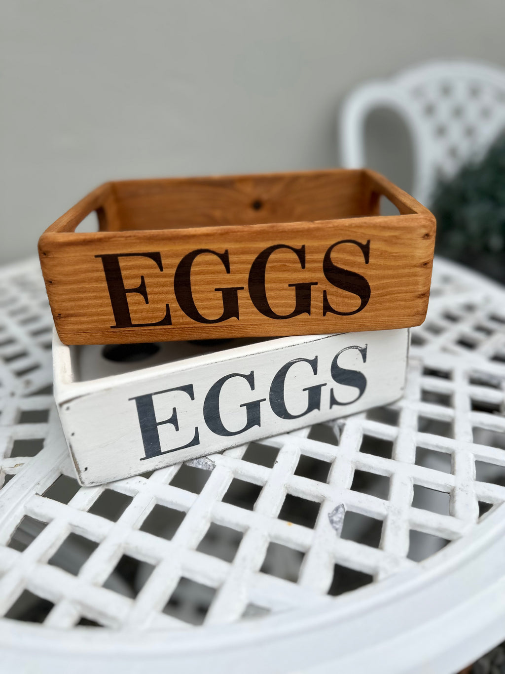 Egg tray Wooden small Natural