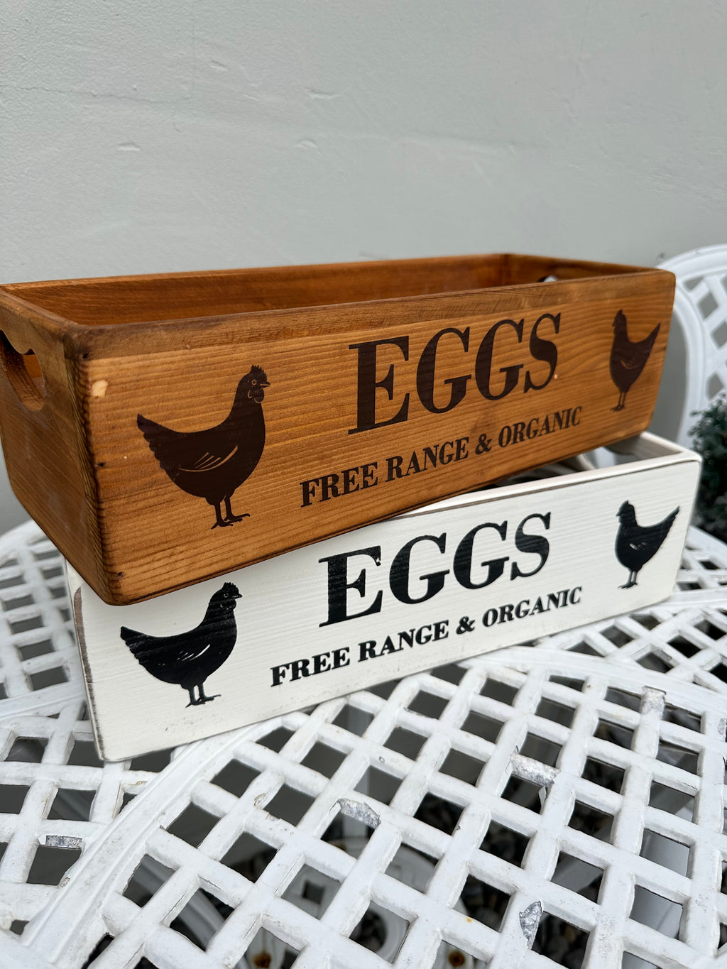 Egg & Chicken Natural 12pce wooden box