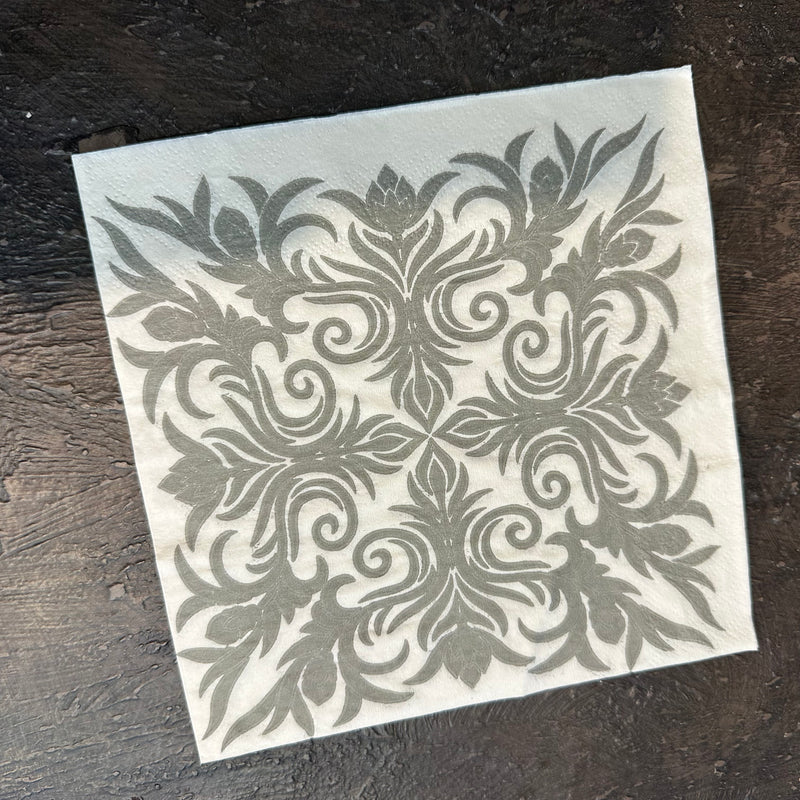 Grey Tile Napkin for Decoupage
