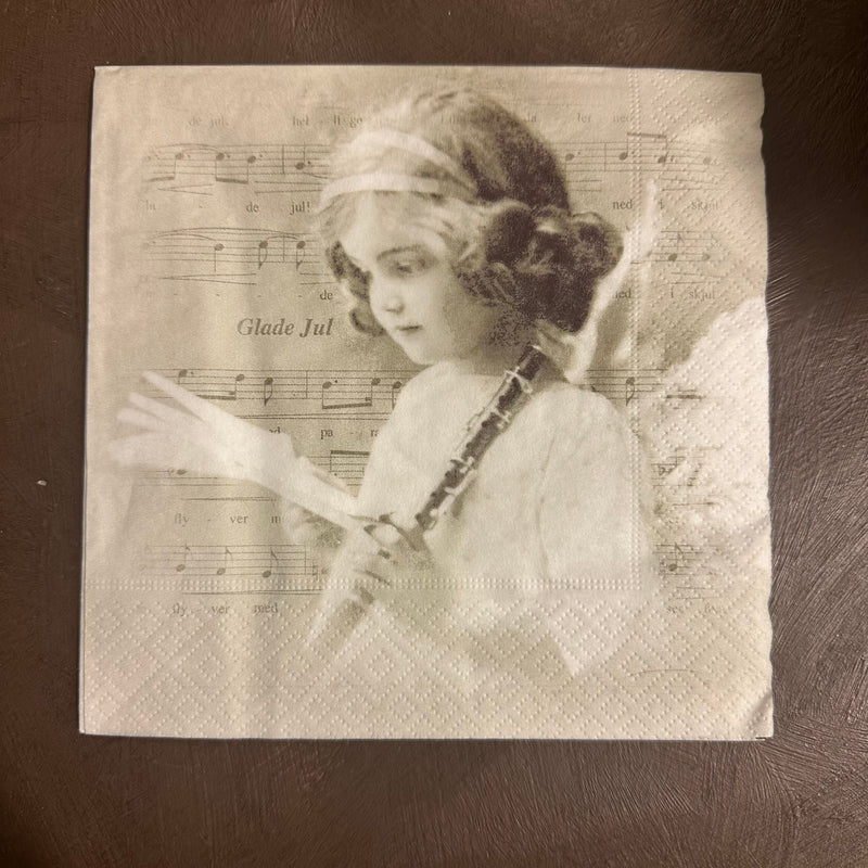 Girl with Flute Napkin for Decoupage