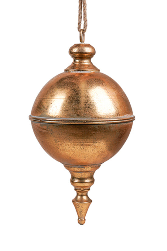 Giant oversized Rustic Gold Metal hanging Finial large bauble