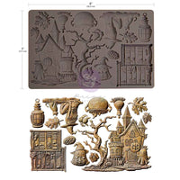 Halloween-themed silicone mold with intricate designs on a white background
