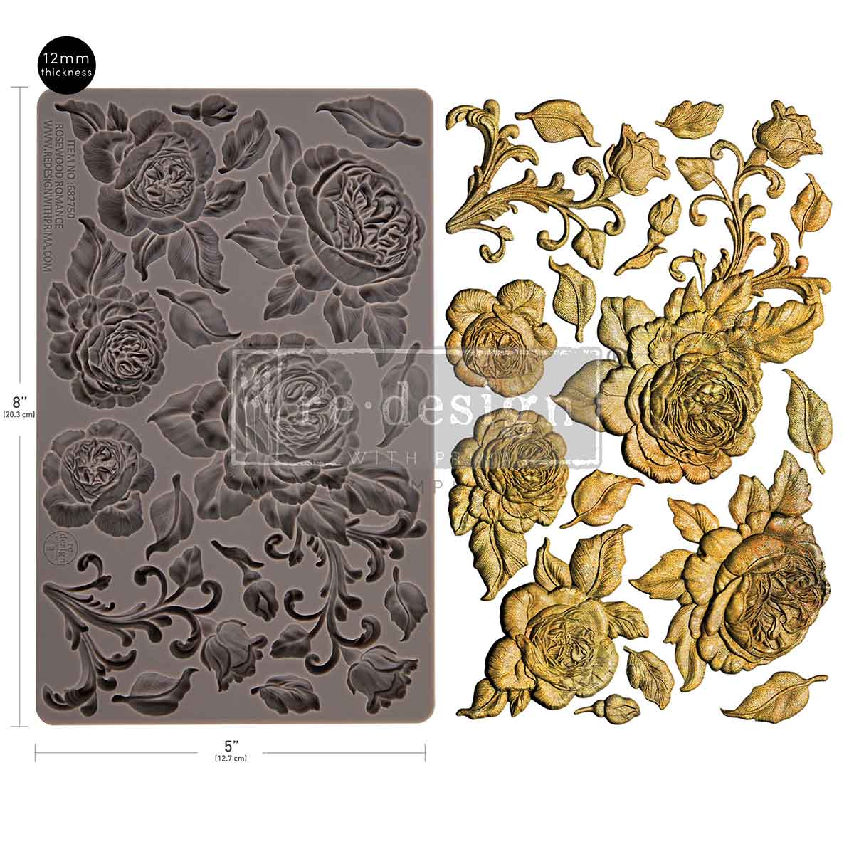 Rosewood Romance Mould by Redesign with Prima
