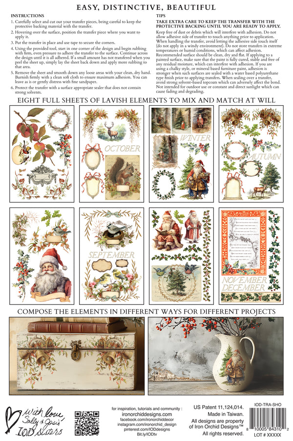 Santa's Hollow IOD Transfer 8 sheets
