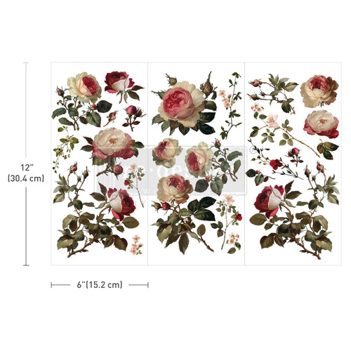 Redesign with Prima transfer small Midnight Rose 
