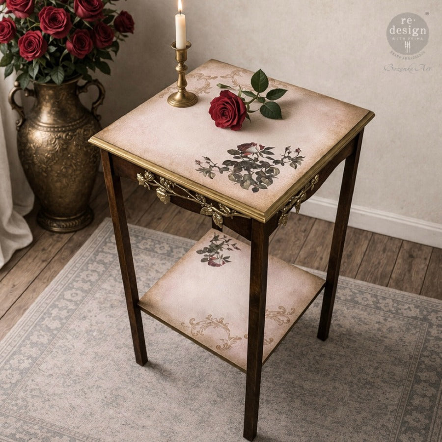 Redesign with Prima transfer small Midnight Rose 