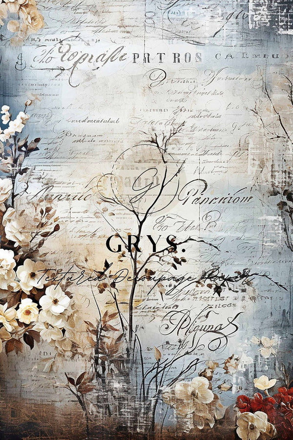 Vintage Floral Paper for Decoupage A1