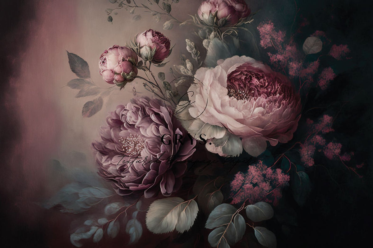 Vintage Rose Paper for Decoupage A4