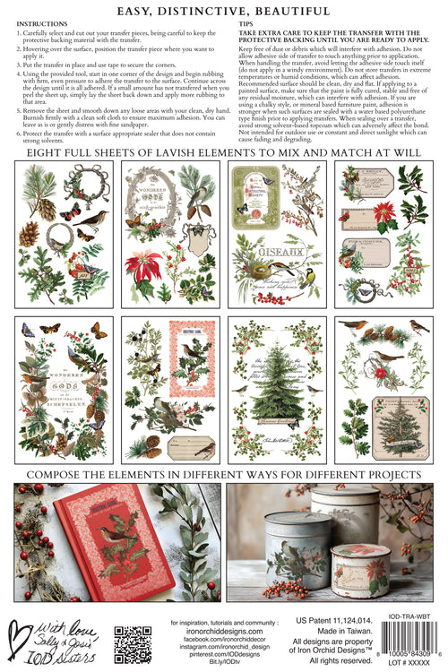 Winter Botanist IOD Transfer 8 sheets