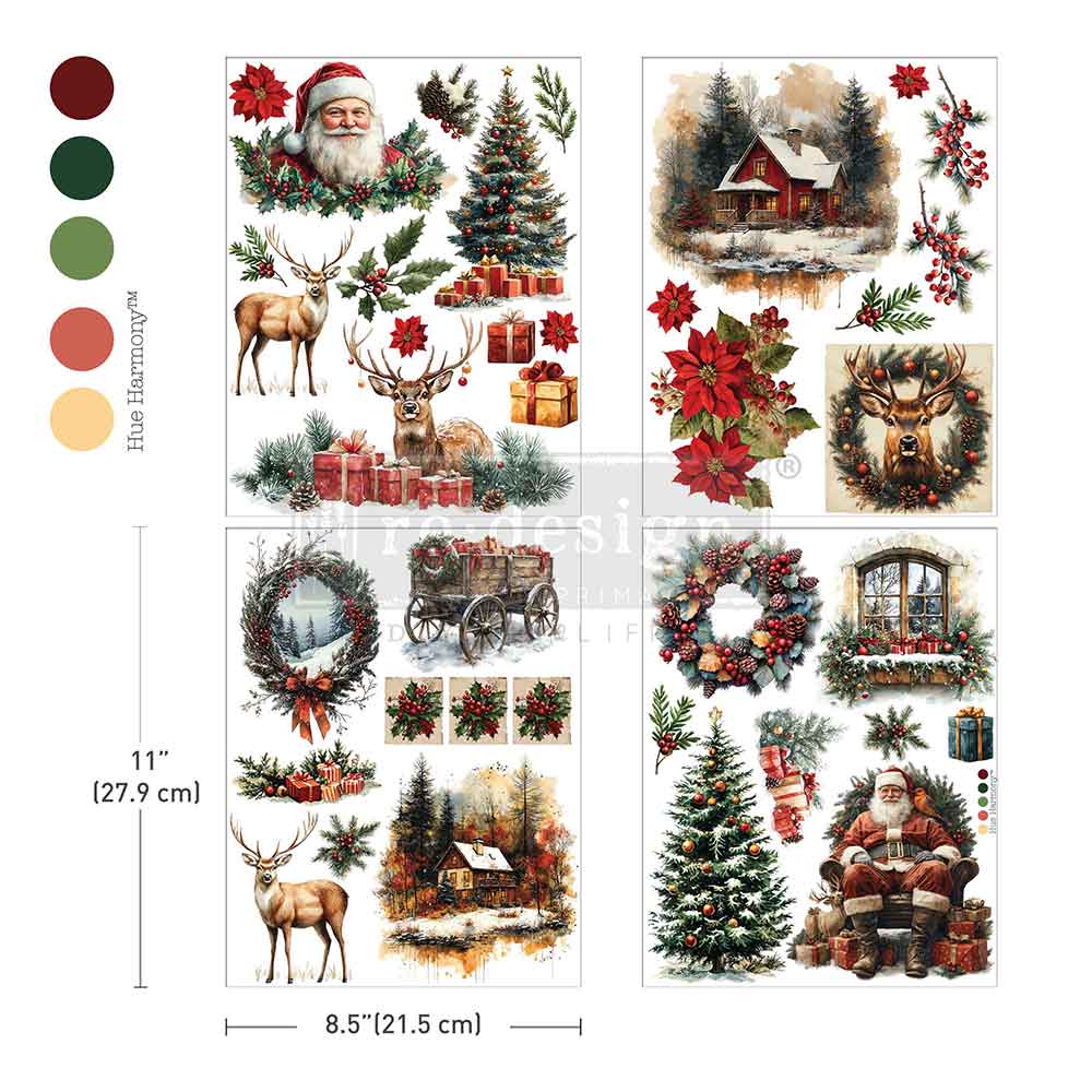 Redesign with Prima transfer middy Yuletide Nostalgia 4 sheet