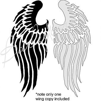 Angel Wing #2 Stencil - Small size