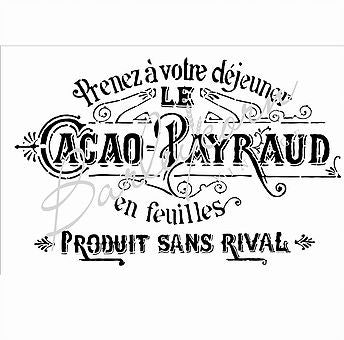 Cacao Payraud Stencil - Large | Paint Me Vintage