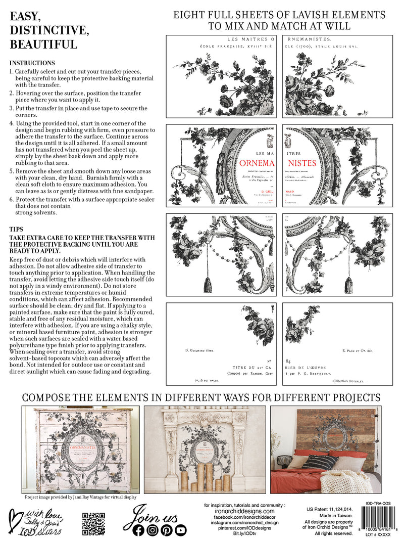 Cosette I IOD Transfer I 8 sheets | Paint Me Vintage