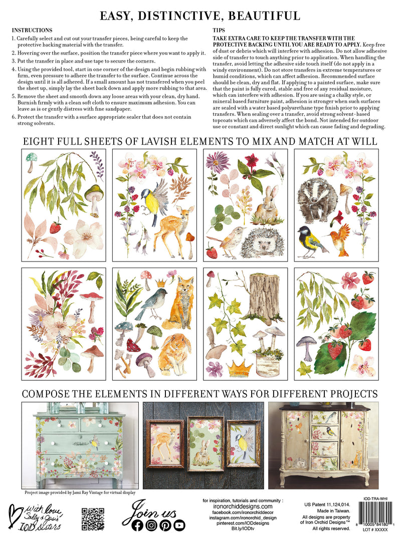 Whispering Willow I IOD Transfer I 8 sheets | Paint Me Vintage