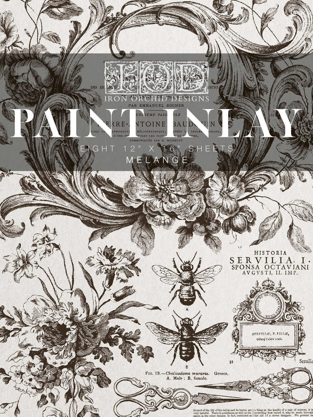 Melange I IOD Paint Inlay I 8 sheets Limited Edition