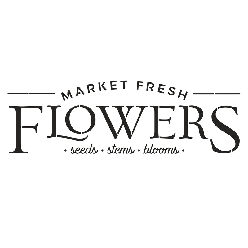 Market Fresh Flowers Stencil