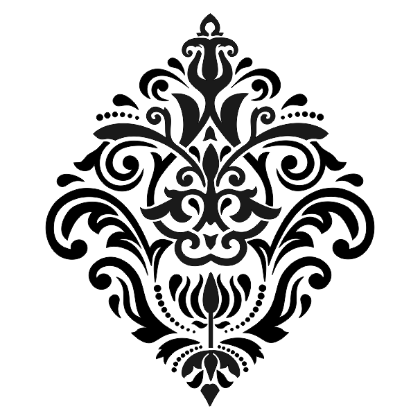 Nouveau Damask Stencil medium