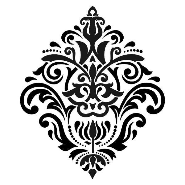 Nouveau Damask Stencil large | Paint Me Vintage
