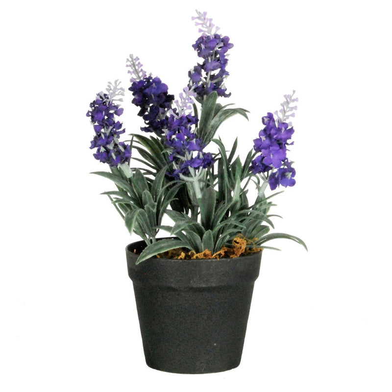 Lavender Cottage pot faux