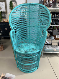 Cane Peacock Chair in Adrianna | Paint Me Vintage