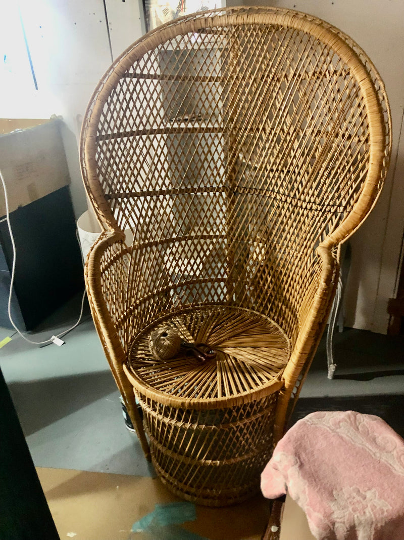 Cane Peacock Chair in Adrianna | Paint Me Vintage