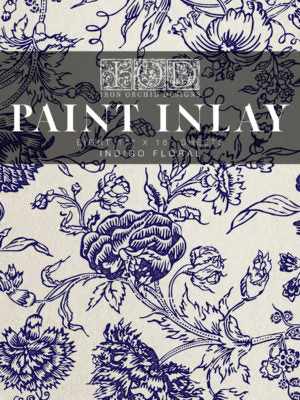 Indigo Floral IOD Paint Inlay | Paint Me Vintage