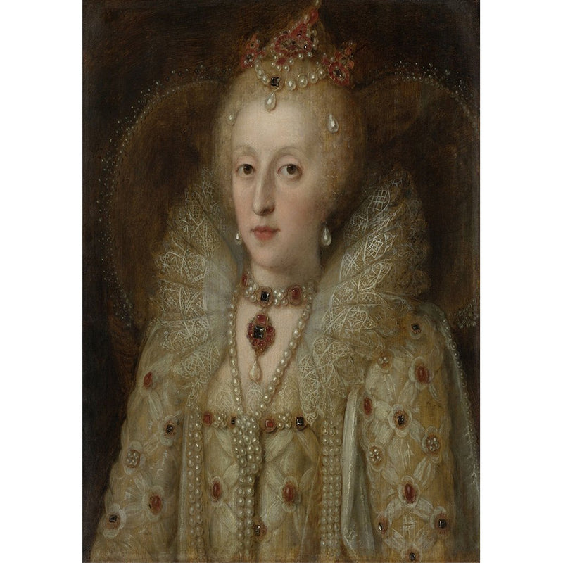 noble lady Elizabethan decoupage paper A1