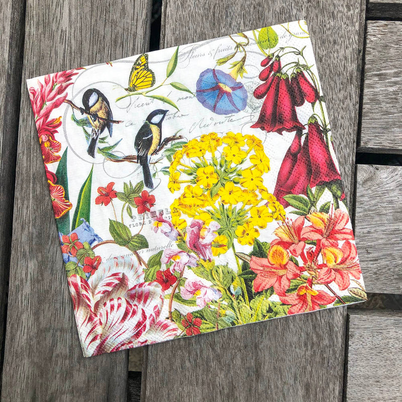 Summer Birds Napkin for Decoupage