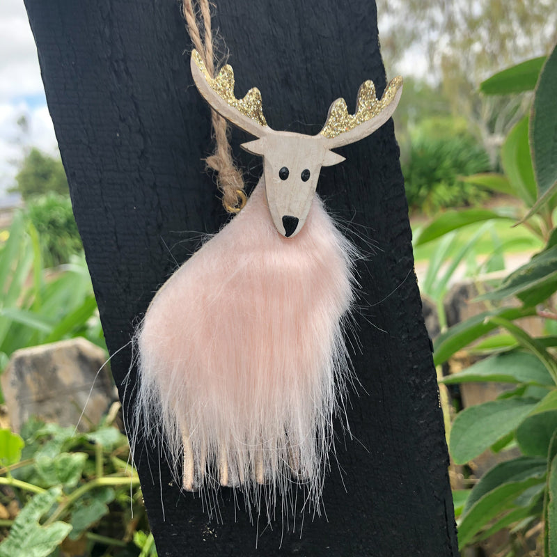 Reindeer Fluffy Pink